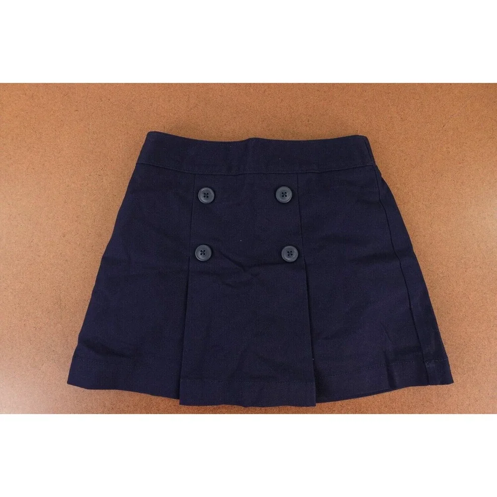 Old Navy Girls Size Small (6-7) Ink Blue Uniform Pleated Skort NWT